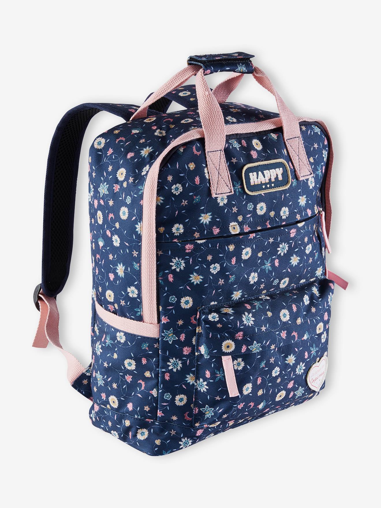 blue floral bag