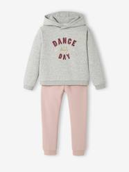 Girls-Cardigans, Jumpers & Sweatshirts-Hooded Sweatshirt & Joggers in Fleece, for Girls