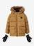 Hooded Jacket Lined in Polar Fleece, with Gloves, for Boys BLUE MEDIUM SOLID WITH DESIGN+BROWN MEDIUM SOLID WITH DESIGN+fir green 