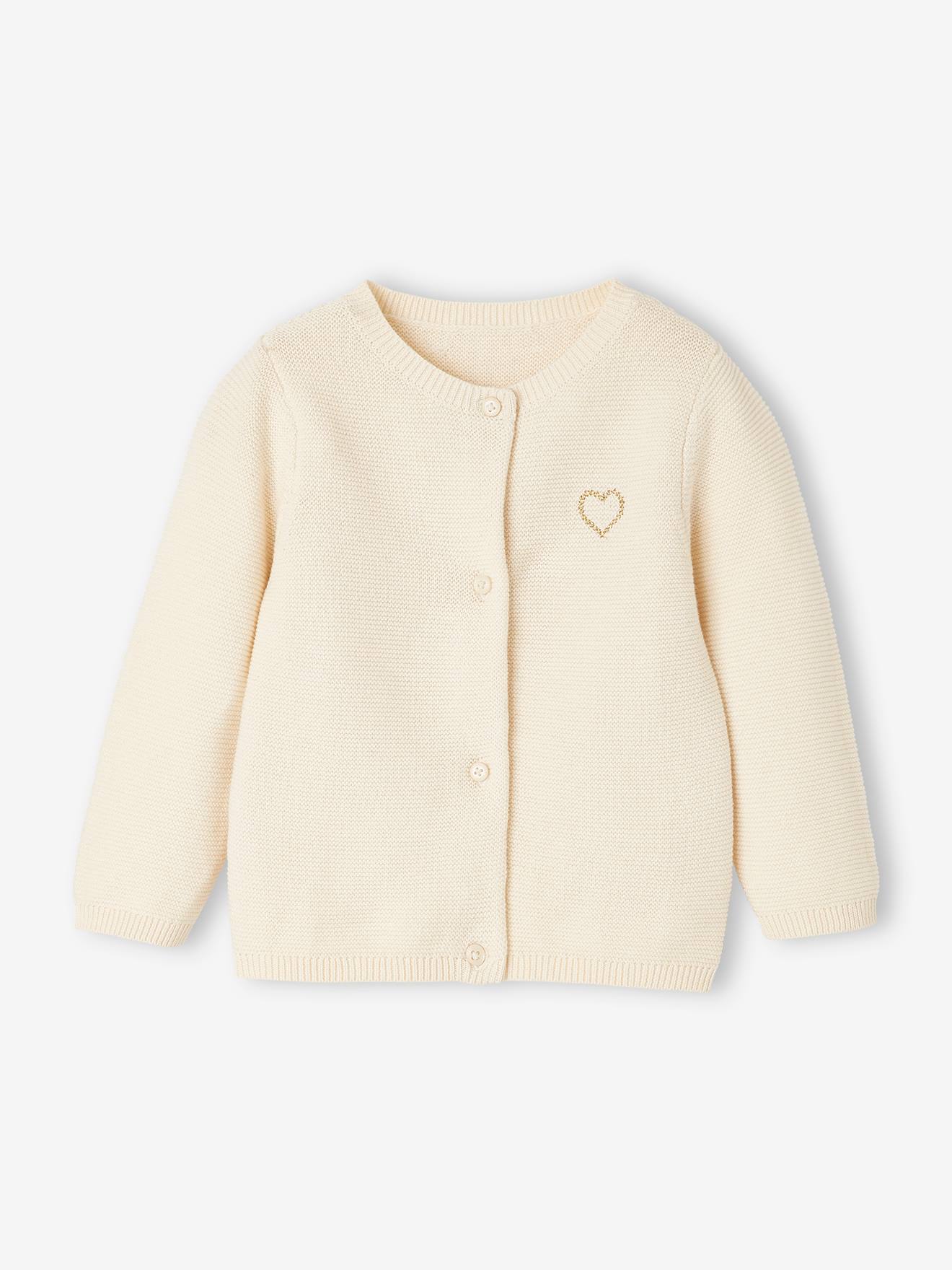 Cardigan with Golden Embroidered Heart