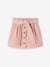 'Paperbag' Style Skirt in Corduroy for Girls grey blue+navy blue+peach+PINK LIGHT SOLID+plum 