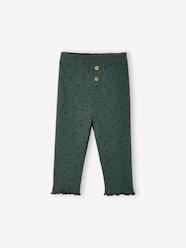 Baby-Trousers & Jeans-Dotted Rib Knit Leggings for Babies