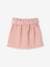 'Paperbag' Style Skirt in Corduroy for Girls grey blue+navy blue+peach+PINK LIGHT SOLID+plum 