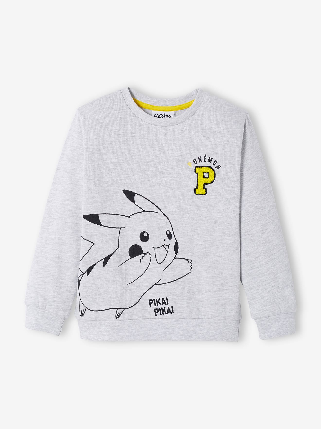 Pokemon(r) Sweatshirt for Boys grey light solid with design
