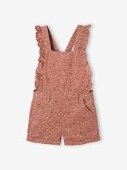 Girls-Printed Corduroy Dungarees for Girls