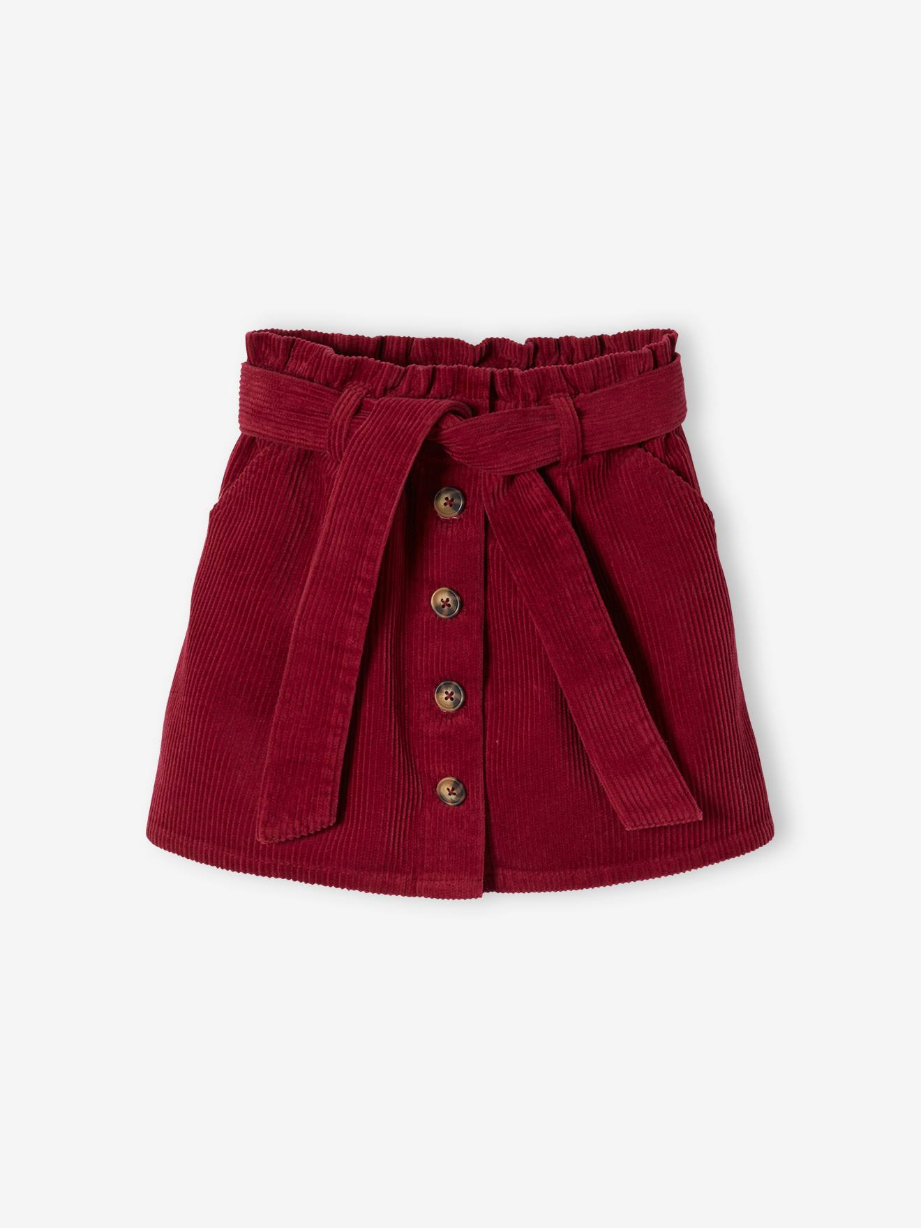 Girls red sales cord skirt