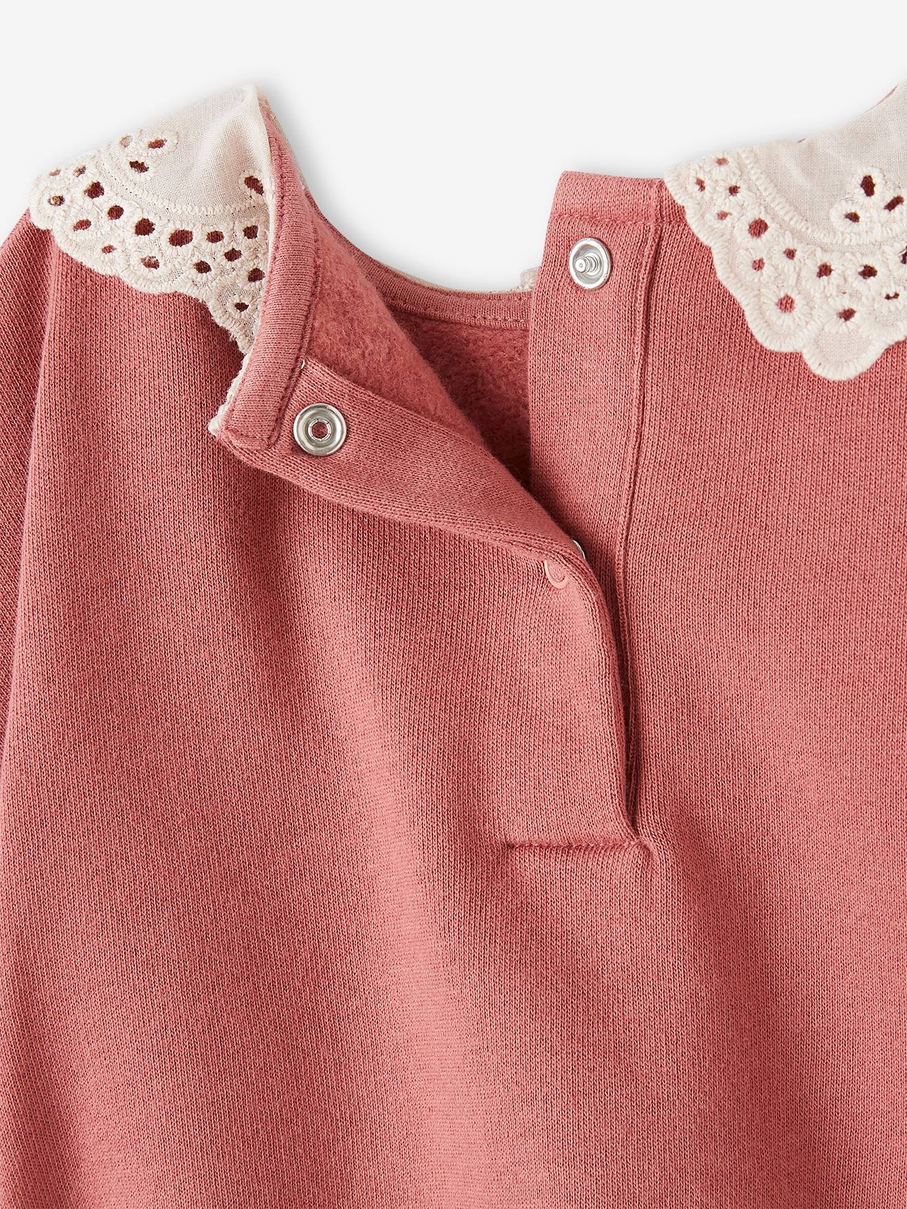 Long Sleeve Top with Peter Pan Collar, for Babies - beige