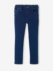 Boys-Jeans-Easy-to-Pull-On Slim Leg Fleece Trousers, Denim-Effect for Boys
