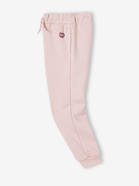 Fleece Joggers for Girls BLUE MEDIUM SOLID WITH DESIGN+GREY LIGHT MIXED COLOR+PINK LIGHT SOLID WITH DESIGN 