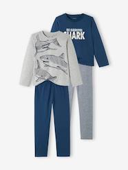 Boys-Nightwear-Pack of 2 Shark Pyjamas for Boys