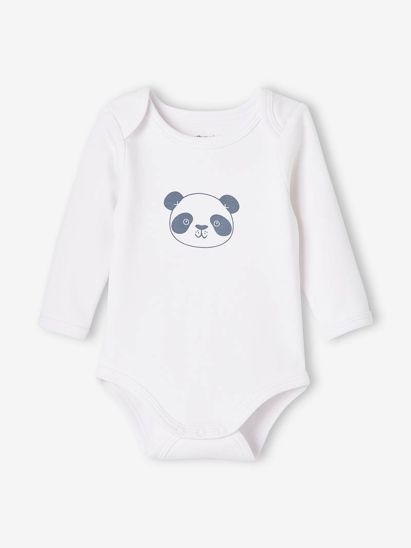 Pack of 5 "Animals" Long Sleeve Bodysuits for Newborn Babies, Cutaway