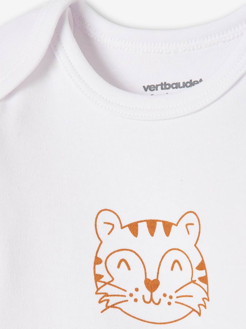 Pack of 5 "Animals" Long Sleeve Bodysuits for Newborn Babies, Cutaway