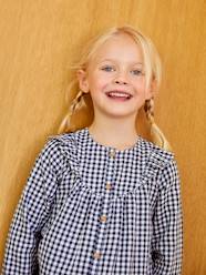 Girls-Blouses, Shirts & Tunics-Frilly Gingham Blouse for Girls