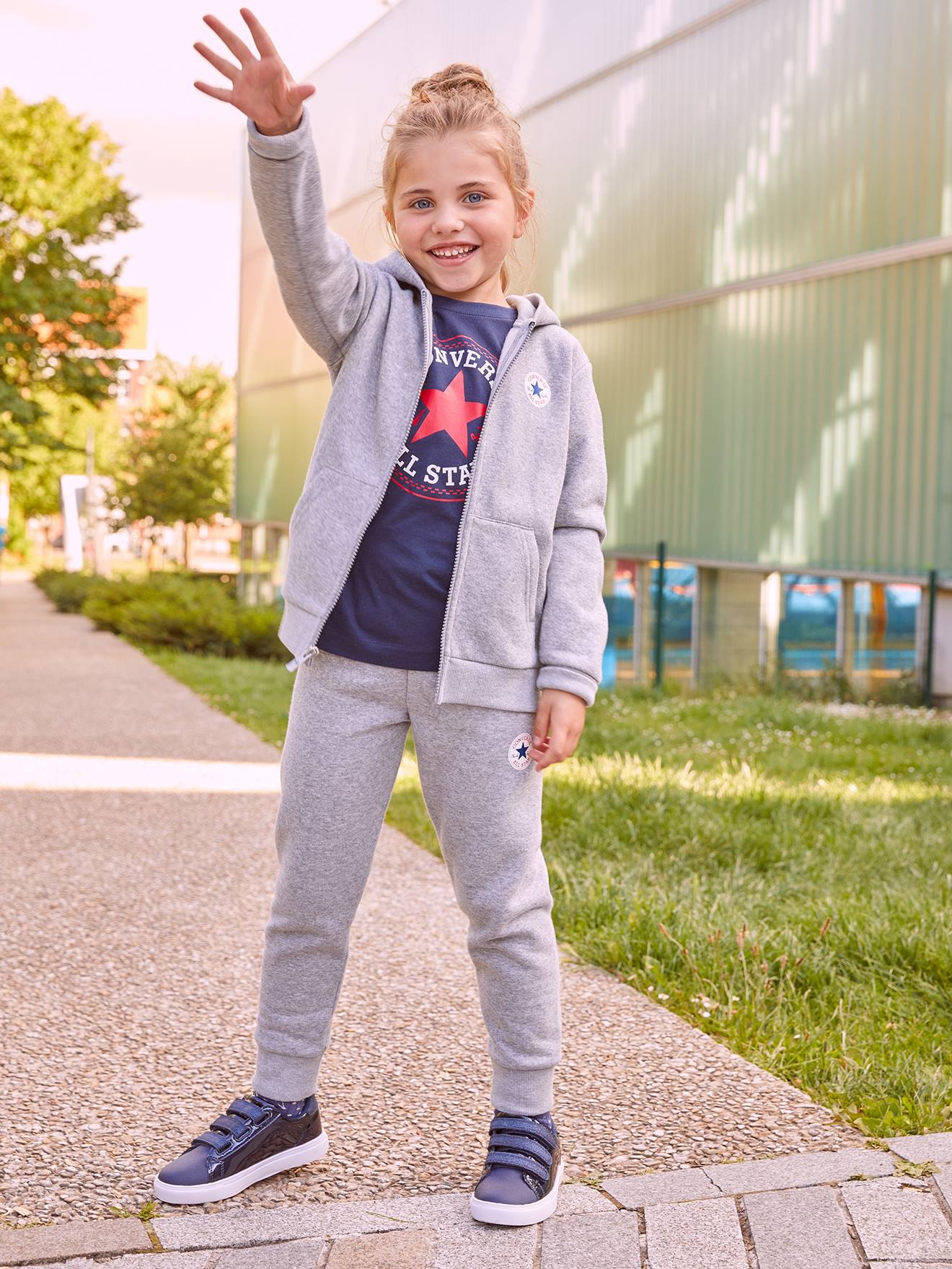 T shirt for Children Core Chuck Patch by CONVERSE navy blue