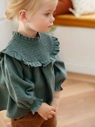 Baby-Smocked Blouse with Matching Headband