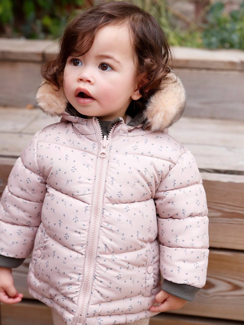 Reversible Parka with Padding in Recycled Polyester, for Babies green