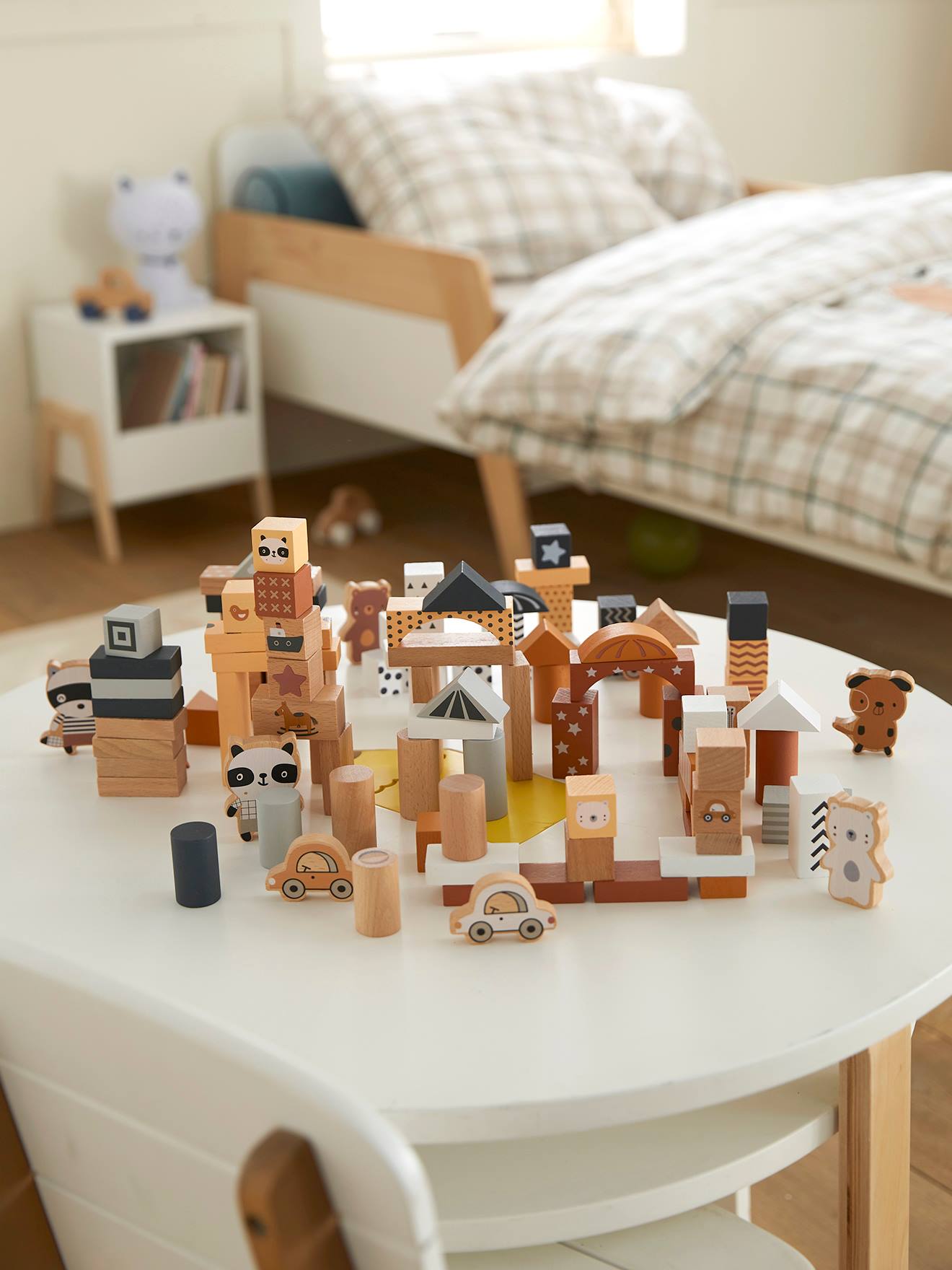 Cute Raccoon Multi-Construction Set in FSC® Wood medium solid with design