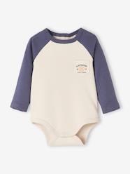 Baby-Bodysuits & Sleepsuits-Bodysuit with Contrasting Sleeves for Babies