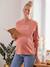 Fleece Sweatshirt with Message, Maternity & Nursing Special BROWN DARK SOLID WITH DESIGN+Grey 