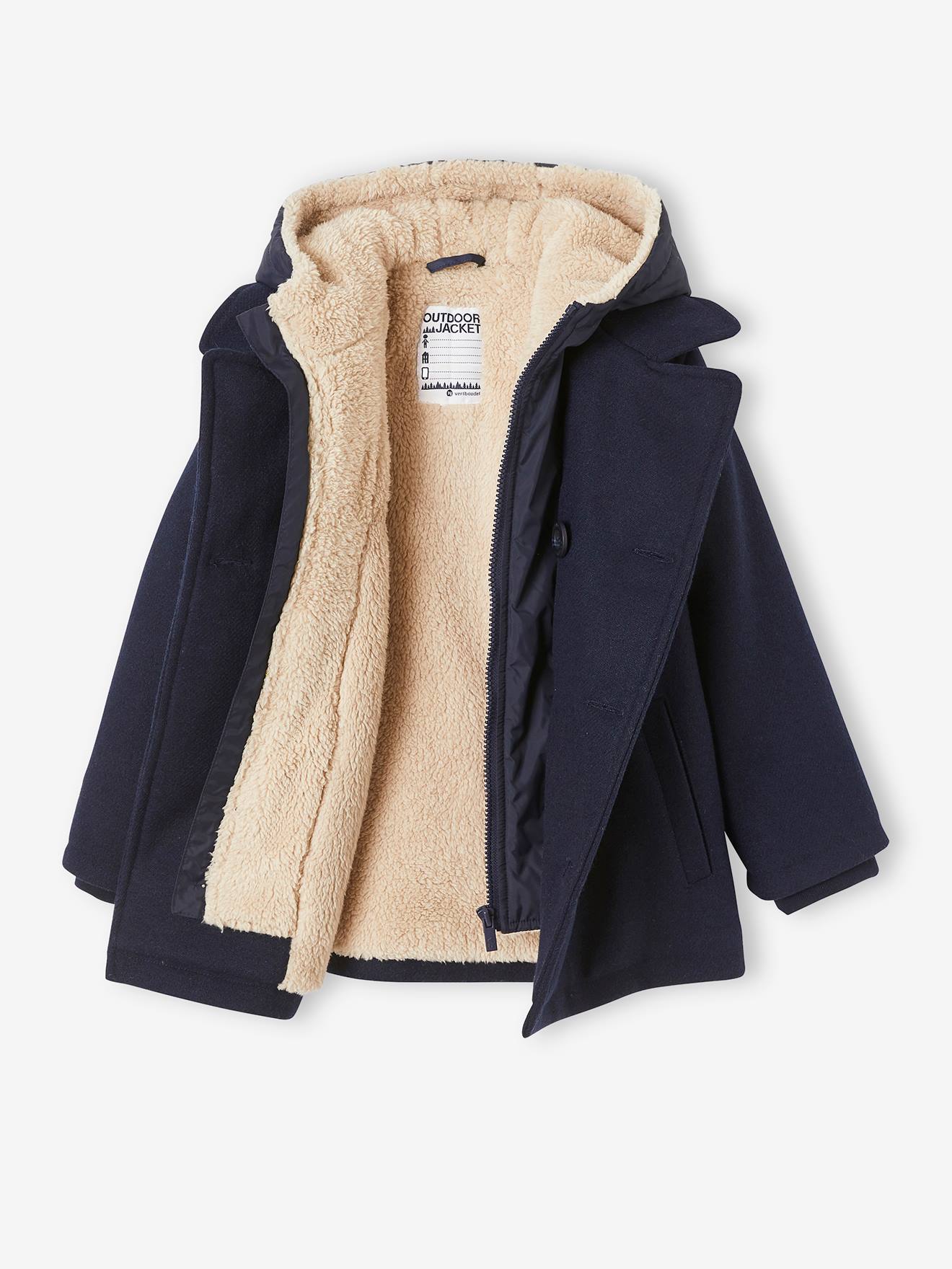 Girls cheap hooded peacoat