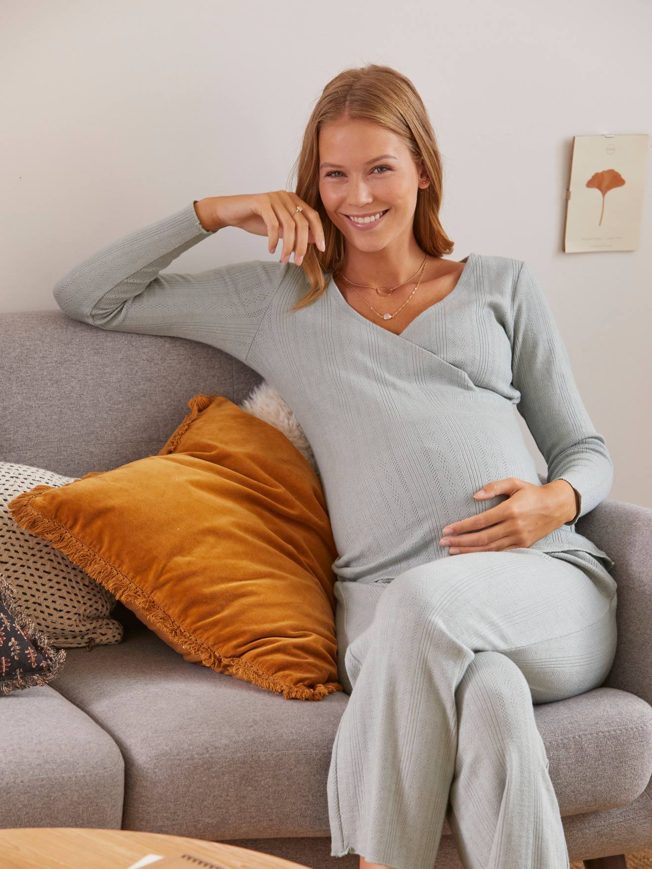 Loungewear Pyjamas, Maternity & Nursing Special - sand beige