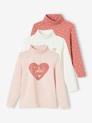 Girls-Pack of 3 High Neck Tops, for Girls