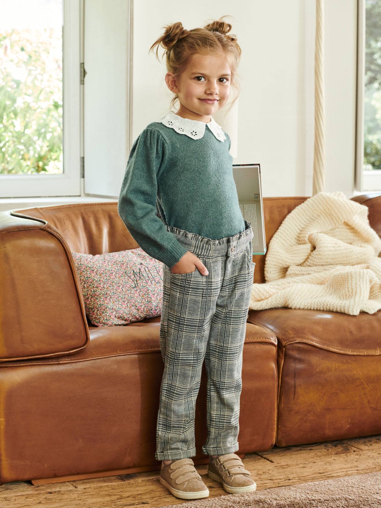 Chequered Woollen Trousers