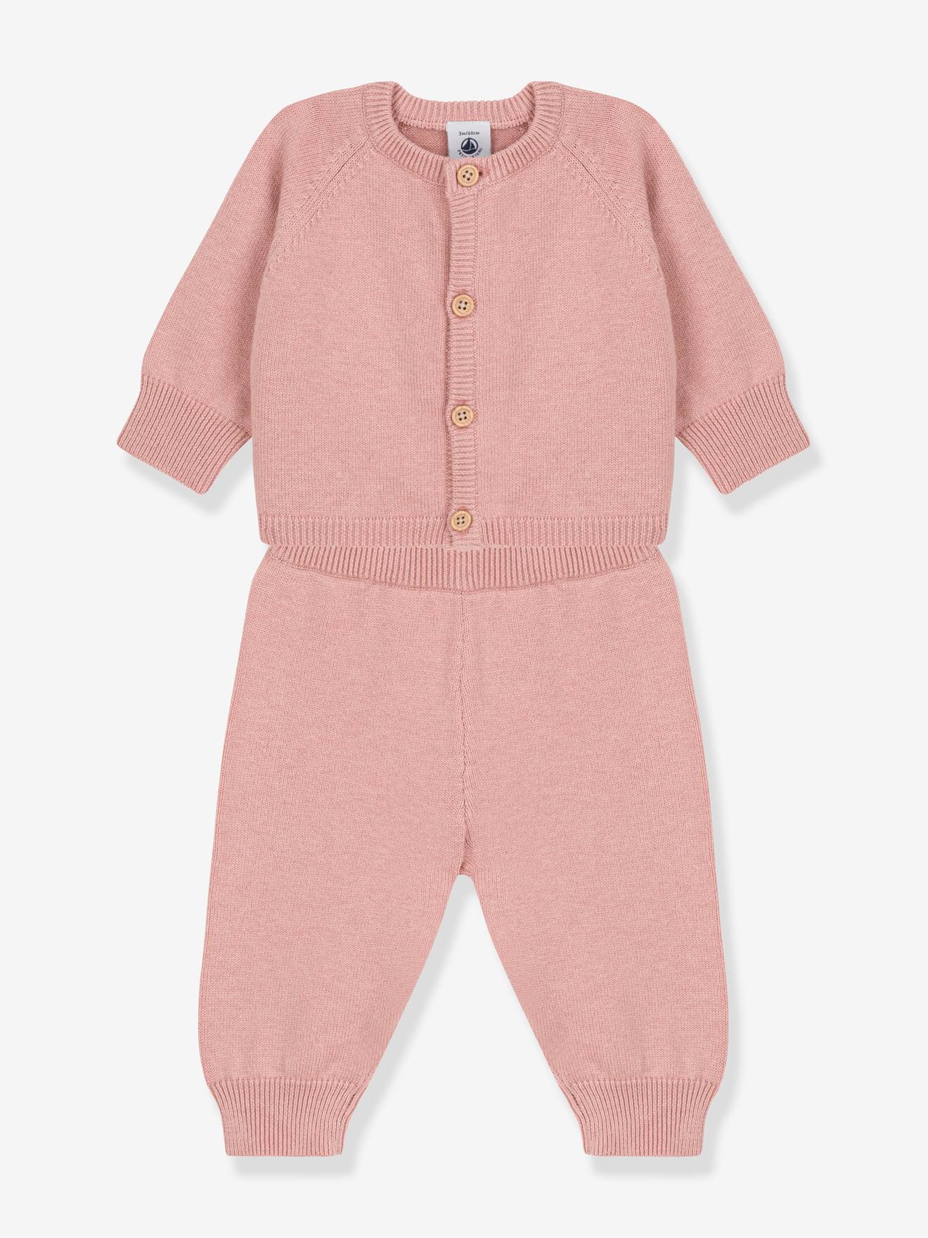Knitted 2-Piece Set for Babies in Wool & Cotton