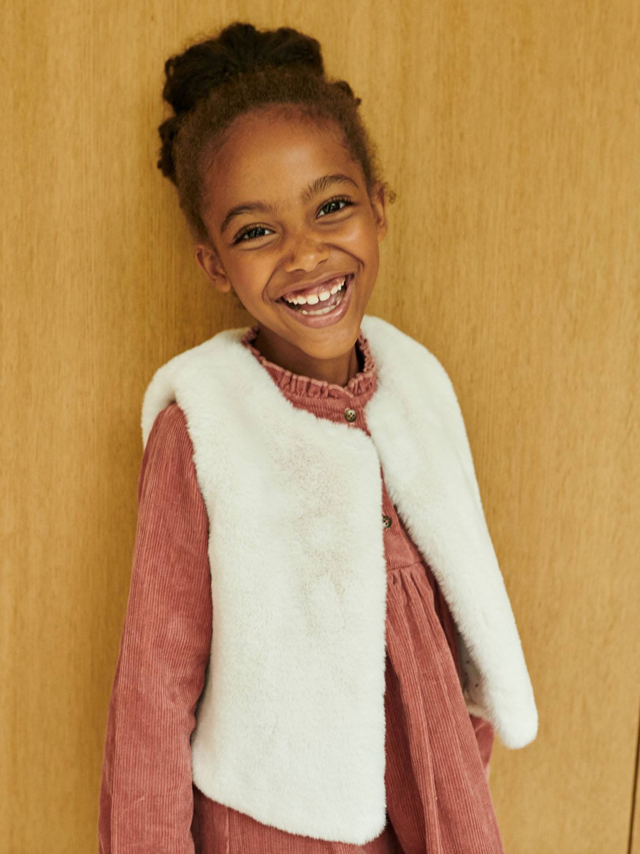 Faux fur vest 2025 for baby girl