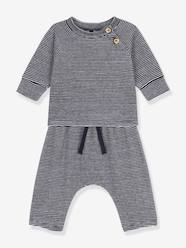 Baby-Outfits-2-Piece Set in Velour & Cotton, by Petit Bateau