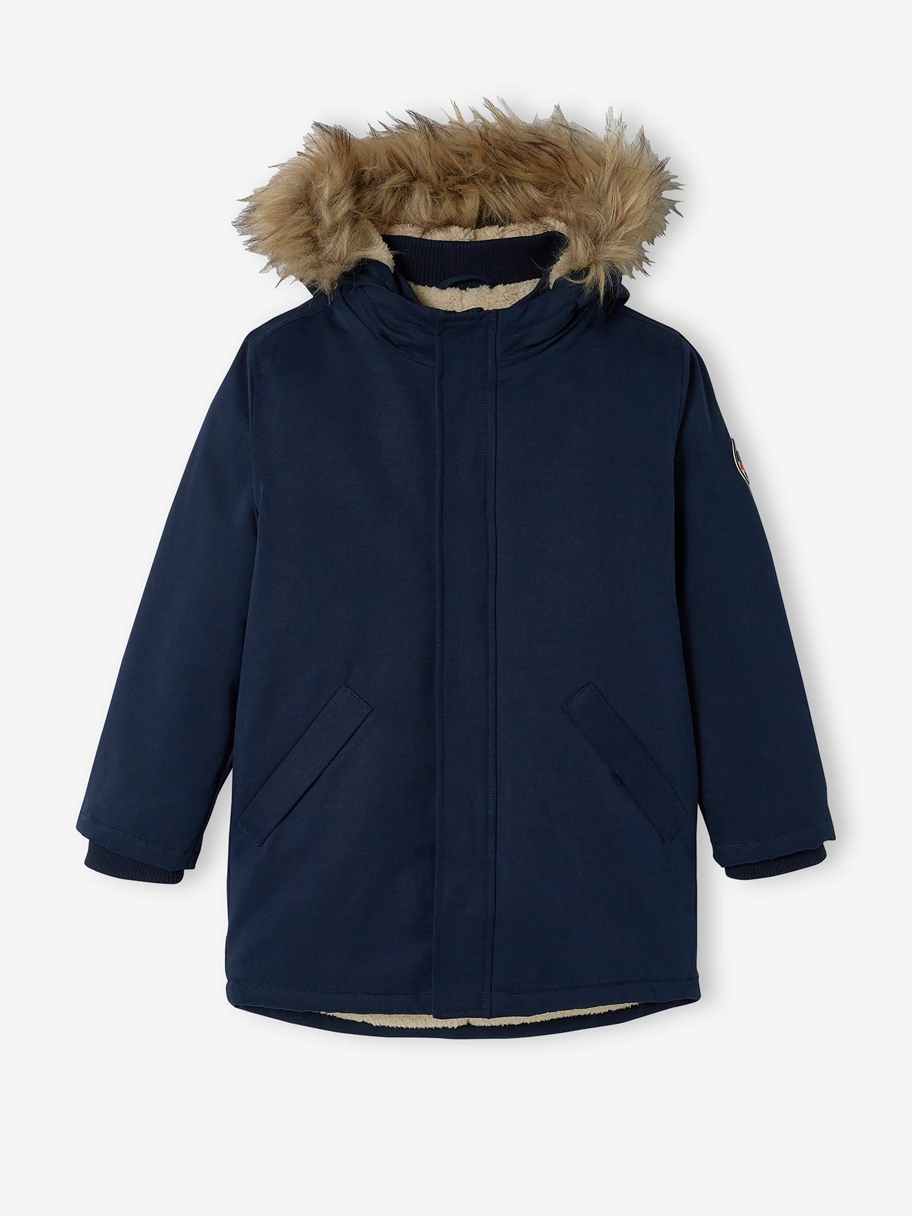 Hooded Parka with Sherpa Lining & Recycled Polyester Padding