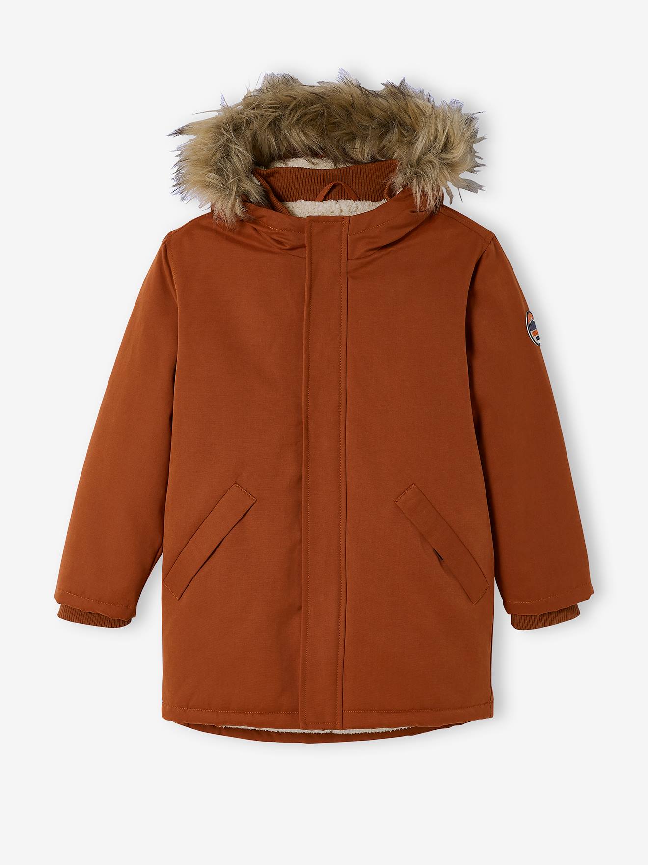 Hooded Parka with Sherpa Lining & Recycled Polyester Padding