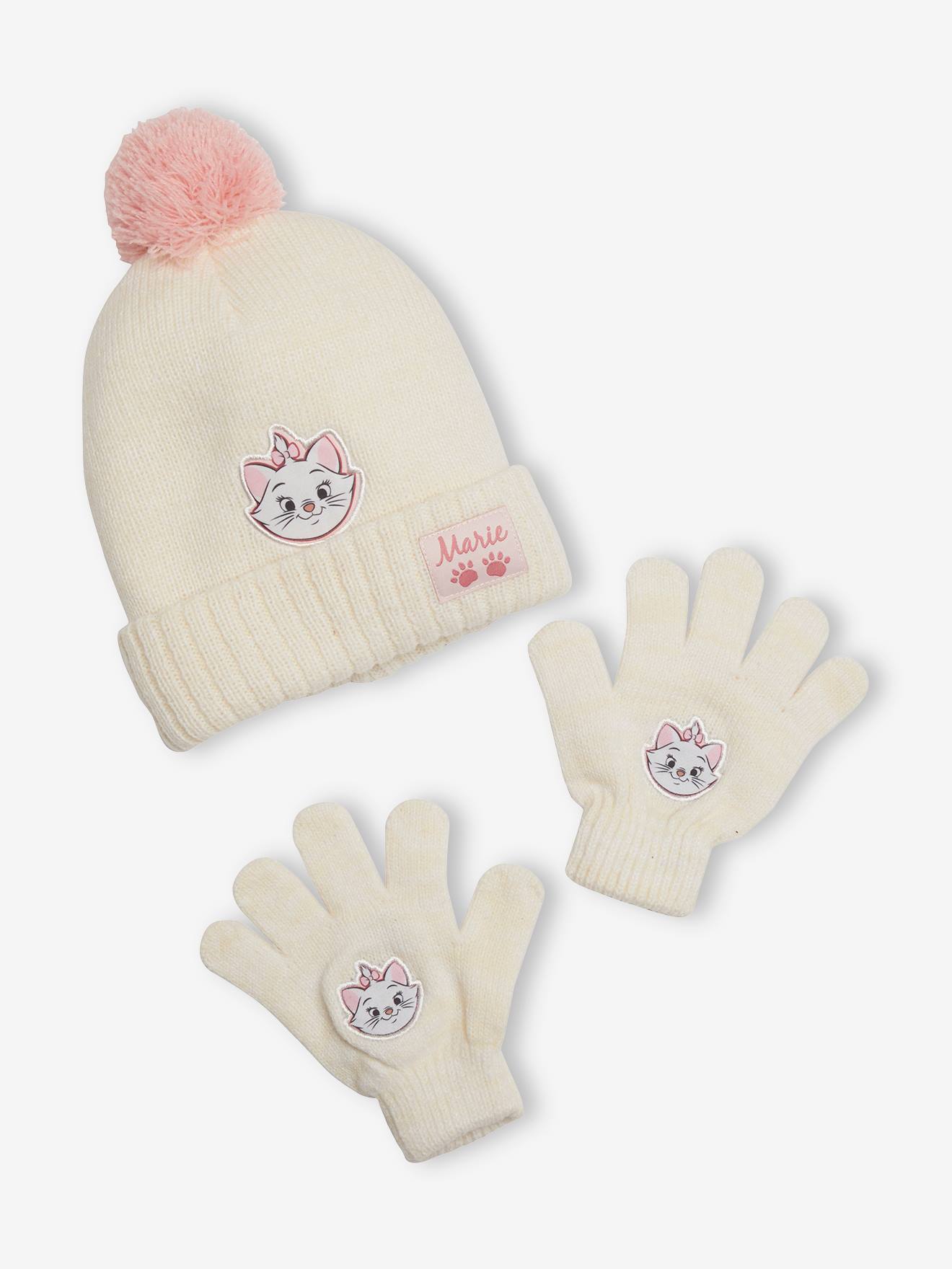 Marie of The Aristocats Beanie + Gloves Set for Girls