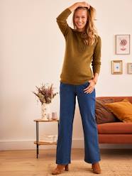 Maternity-Trousers-Wide Leg Jeans for Maternity, Inside Leg 78 cm