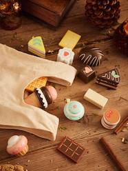 Toys-Role Play Toys-Pouch with Cakes & Chocolates in FSC® Wood