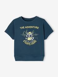 Boys-Fleece Top, Adventure Motif with Fluorescent Details, for Boys