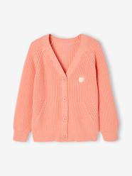 Girls-Cardigans, Jumpers & Sweatshirts-Rib Knit Cardigan for Girls