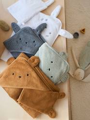 Baby-Bath Cape + Wash Mitt, in Organic Cotton