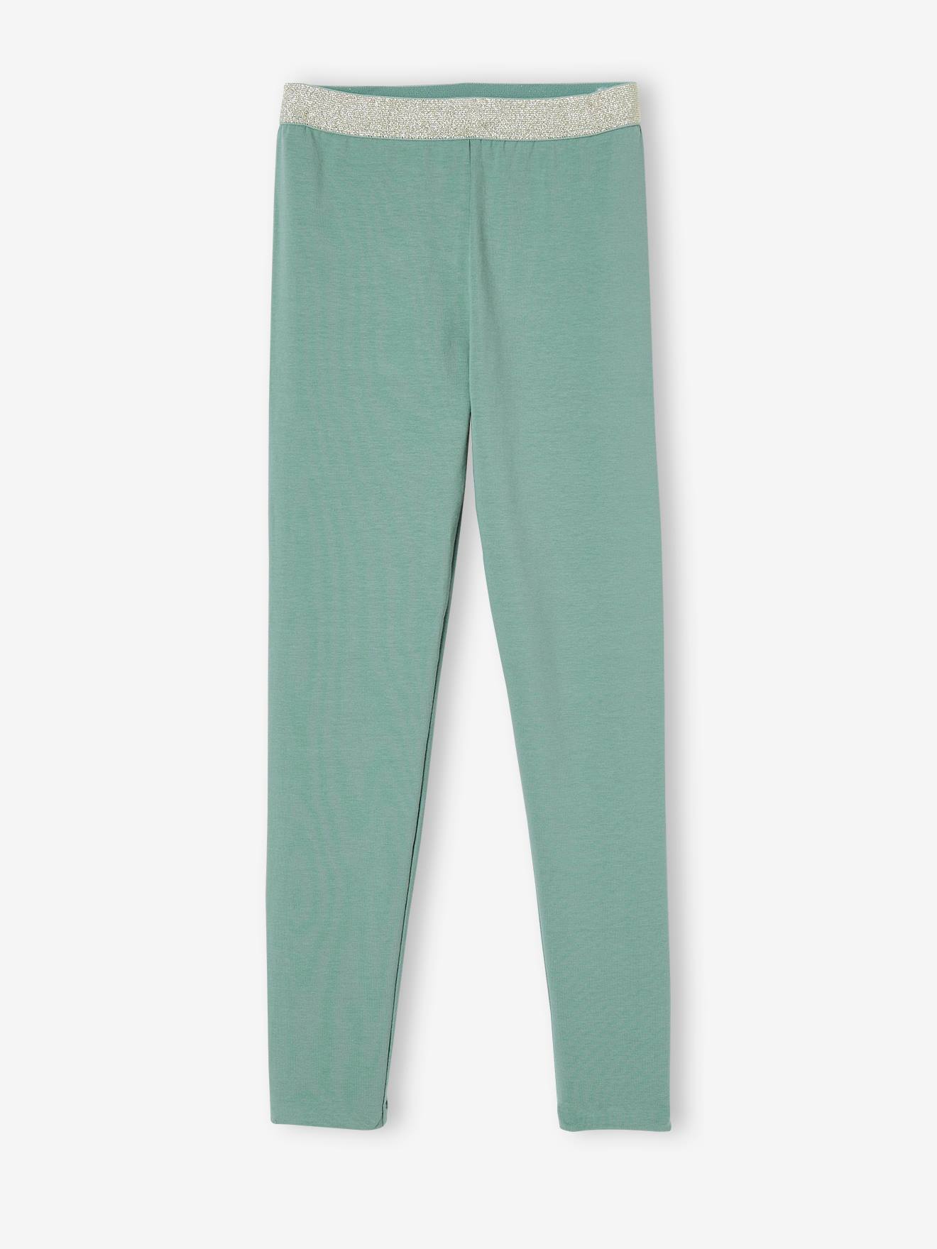 Elasticated Iridescent Plain Leggings