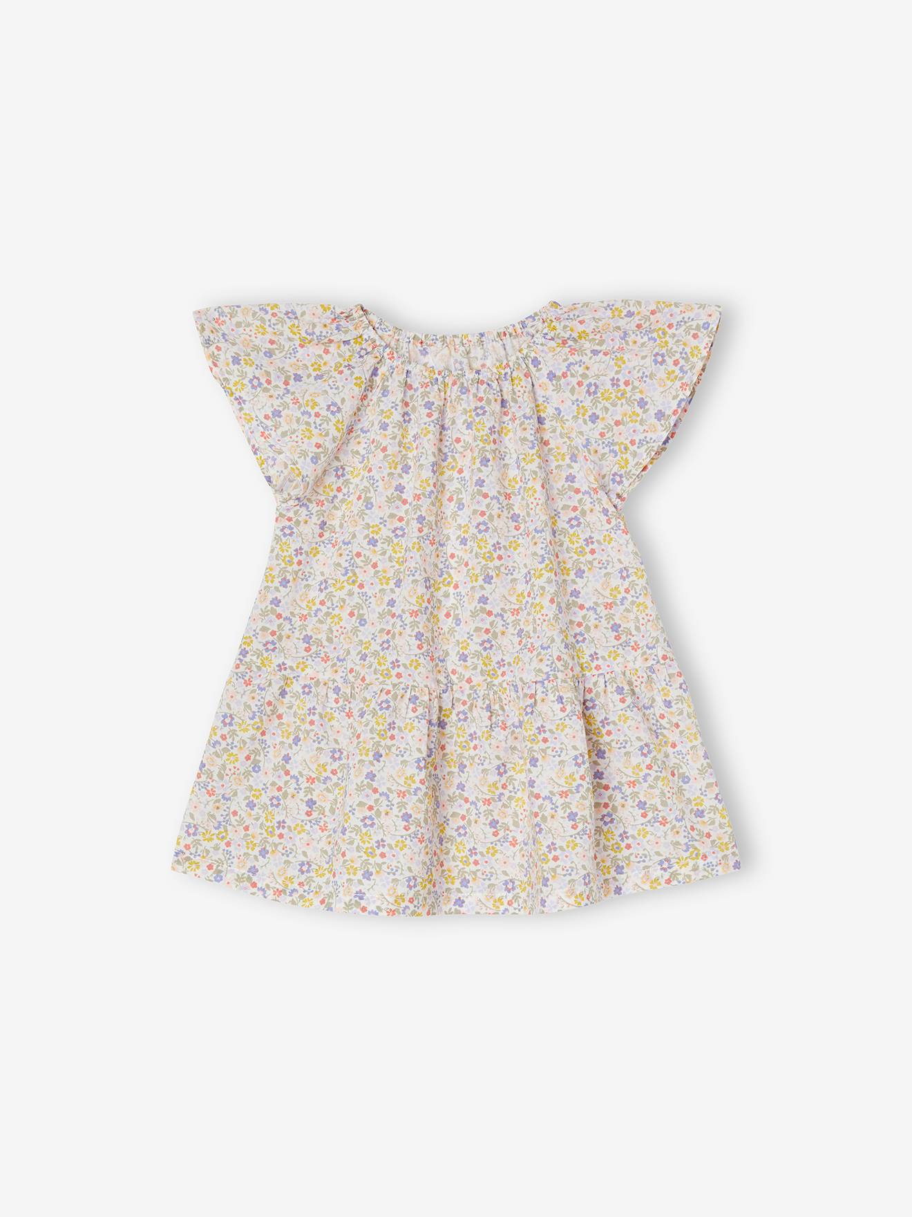 Floral Dress with Butterfly Sleeves