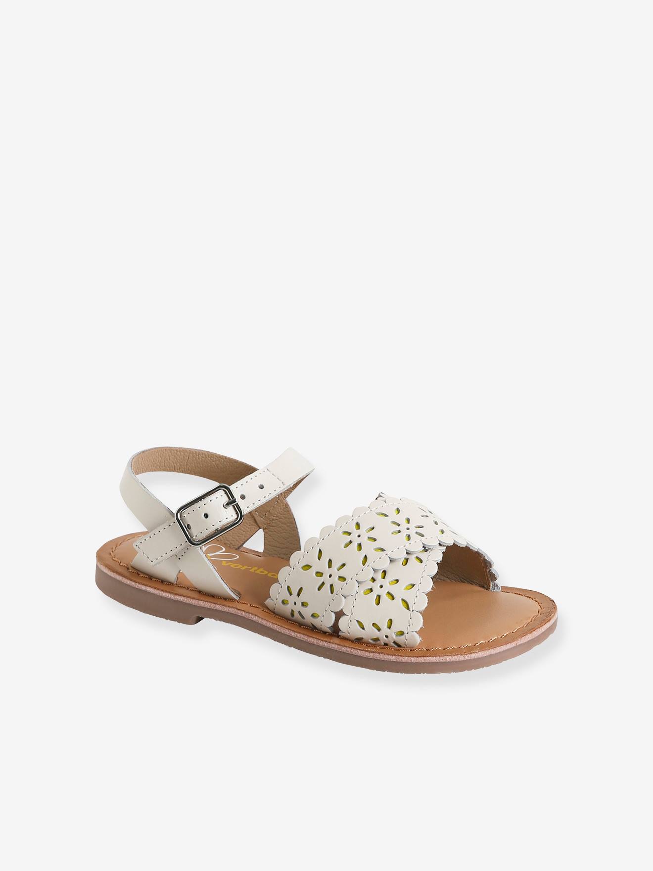 Leather Sandals with Crossover Straps