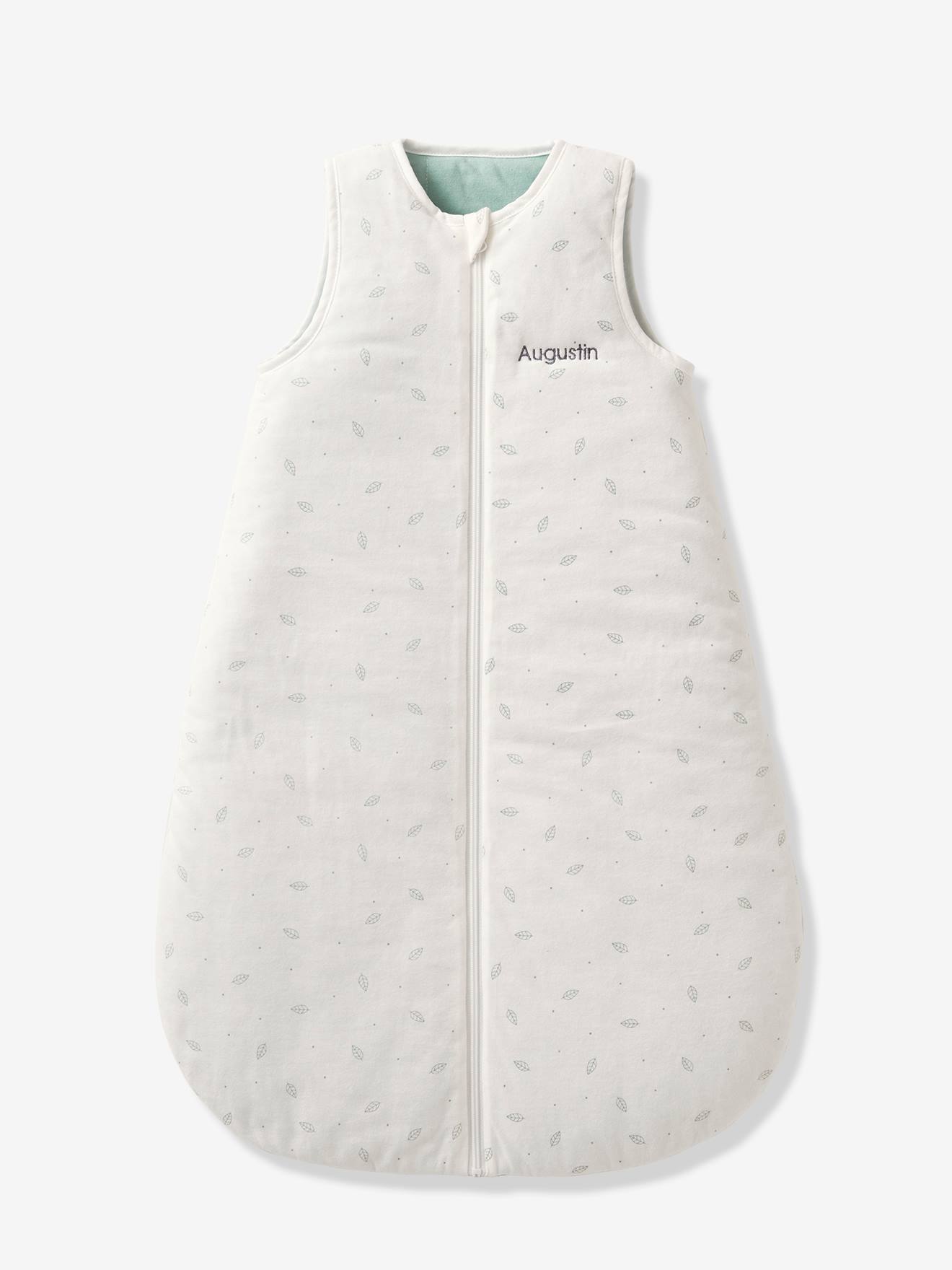 Baby Sleep Bag in Organic Cotton* with opening in the middle, Dreamy white medium all over printed