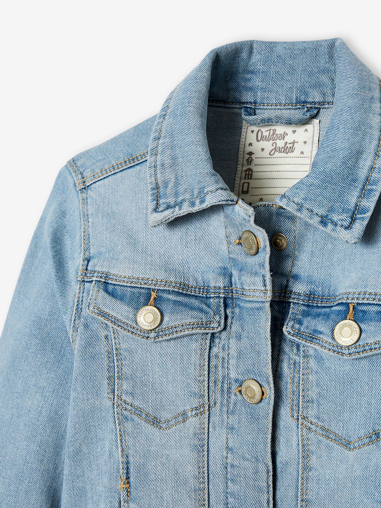 Light blue denim hot sale jacket for girls