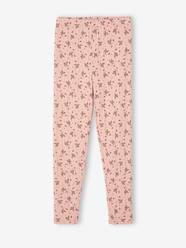 Girls-Floral Print Leggings in Fancy Openwork, for Girls