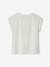 T-Shirt with Message in Flower Motifs for Girls coral+ecru+pale yellow+sky blue 
