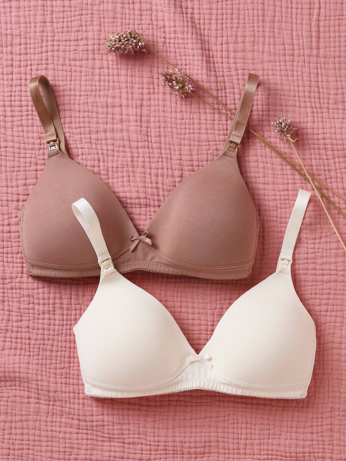 Debenhams 2 x Pink Lace/Nude Nursing Bras Bundle - Size Maternity UK 3 –  Growth Spurtz