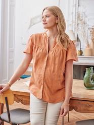 Embroidered Cotton Gauze Blouse, Maternity & Nursing Special