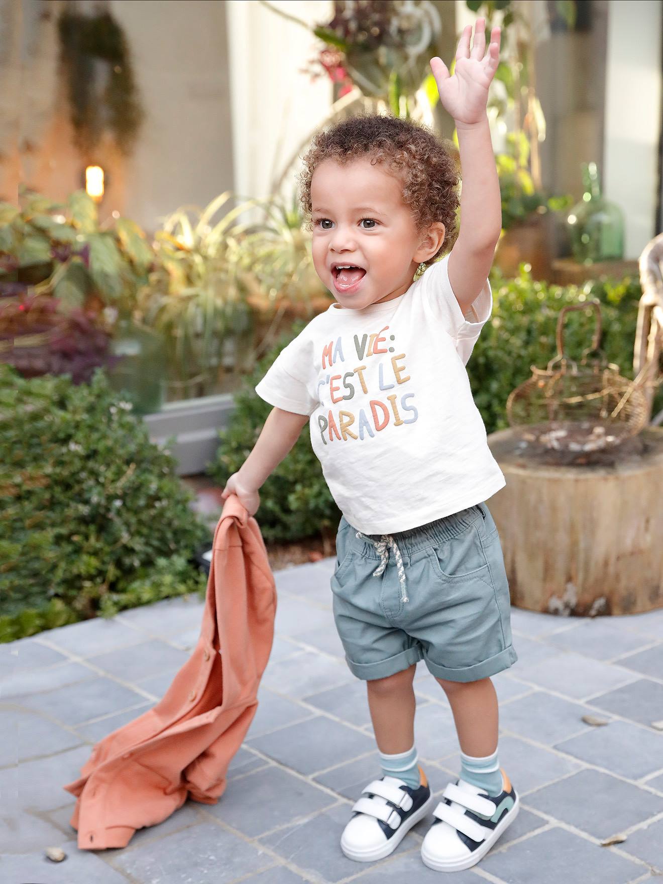 Twill Shorts with Elasticated Waistband