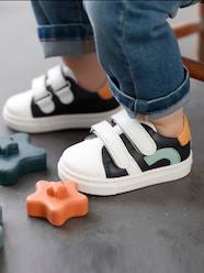 Shoes-Baby Footwear-Baby Girl Walking-Trainers-Hook-and-Loop Fastening Leather Trainers for Babies