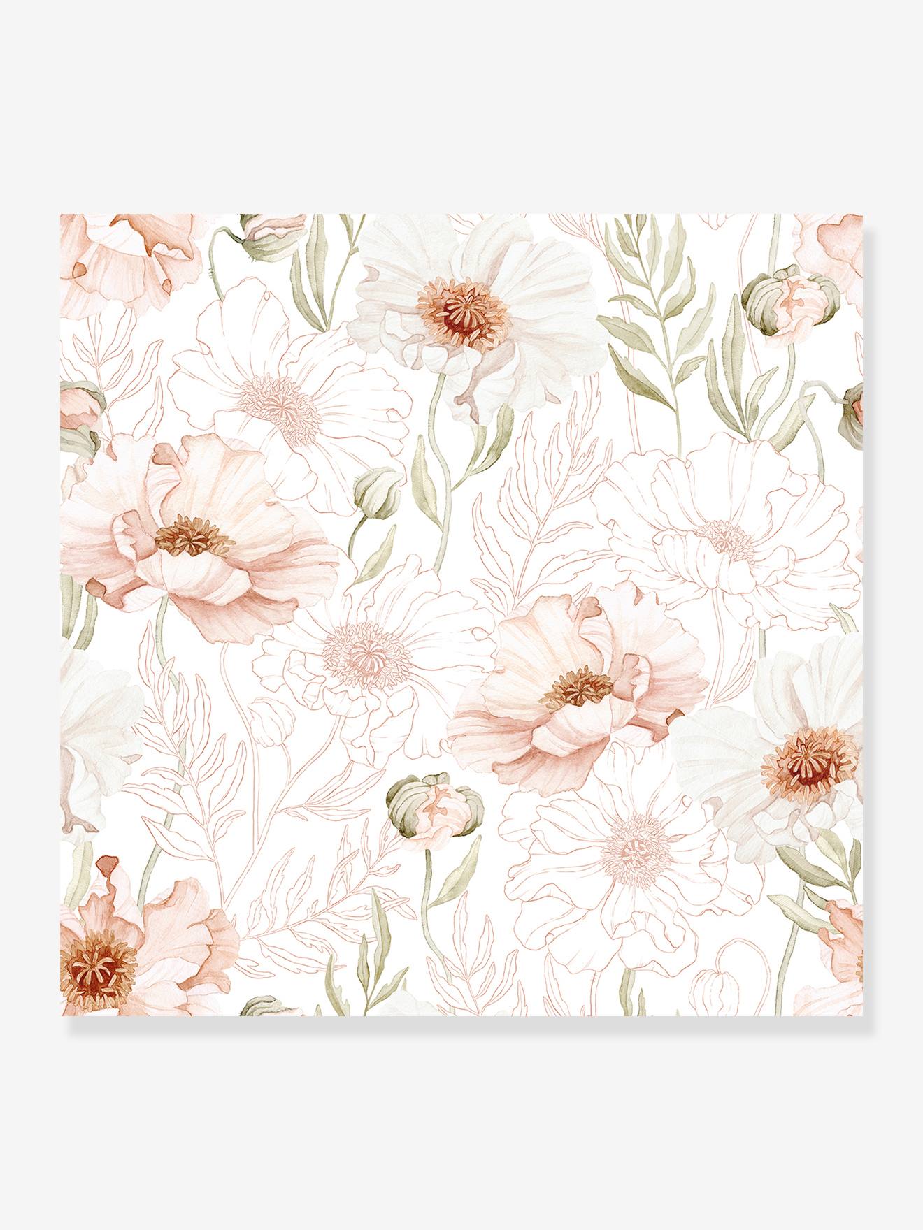 Poppies Wallpaper by LILIPINSO nude pink